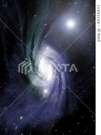 galaxy in a free space. 3D rendering galaxy in a free space. 3D rendering 69356831