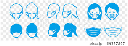 icon of medical face mask  69357897