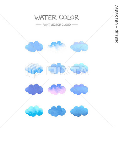 水彩画 にじみ フレーム 69358397