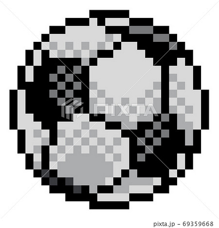 Soccer Football Ball Pixel Art Sports Game Icon Soccer Football Ball Pixel Art Sports Game Icon 69359668