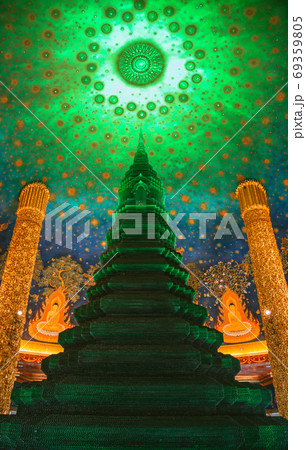 Wat Paknam Bhasicharoen, a temple, pagoda and Buddha statue in Bangkok Thailand 69359805