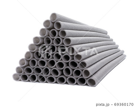 Insulation for pipes isolated on a white Insulation for pipes isolated on a white 69360170