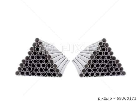 Insulation for pipes isolated on a white 69360173