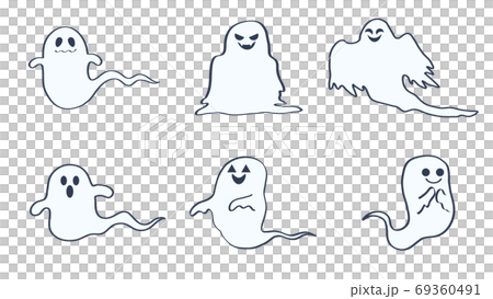 Cute haunted illustration set Cute haunted illustration set 69360491