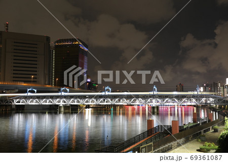 東武陸橋ライトアップ すみだリバーウォーク 東武陸橋ライトアップ すみだリバーウォーク 69361087