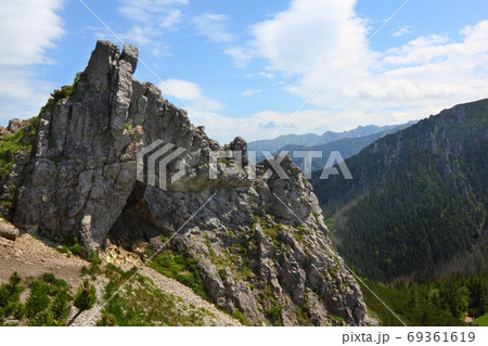 Sarnia Skala peak in Tatra mountains Poland Sarnia Skala peak in Tatra mountains Poland 69361619