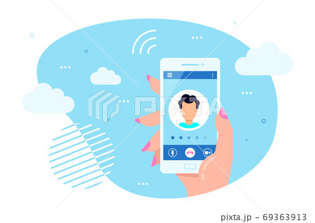 Calling service concept. Vector flat design illustration 69363913