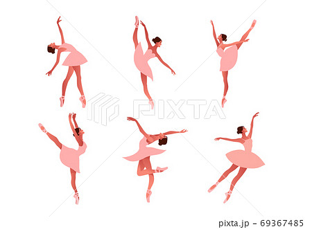 Beauty of classic ballet flat vector set 69367485