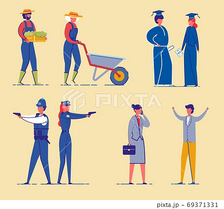 Diverse Professionals, Specialists Characters Set. Diverse Professionals, Specialists Characters Set. 69371331