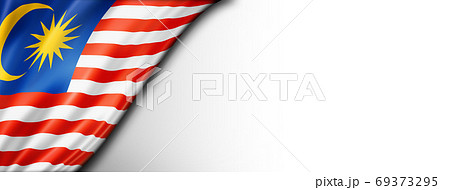 Malaysian flag isolated on white banner Malaysian flag isolated on white banner 69373295