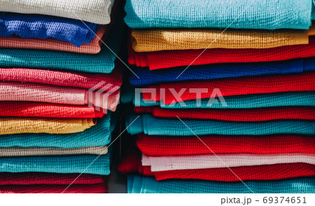Multicolored manufacturing fabric textiles in pile 69374651