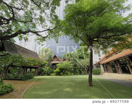 タイ・バンコク 木々に囲まれた都会のオアシス 緑地・庭園 69377599