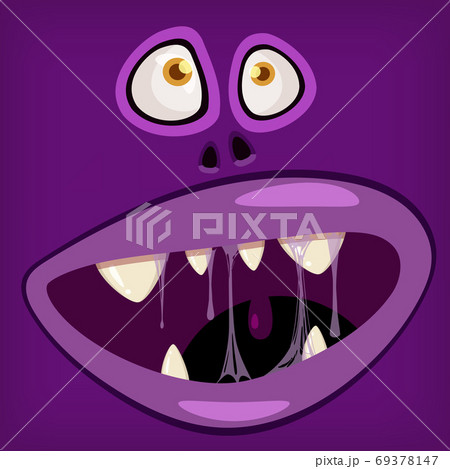 Horror Monster open mouth creepy and scary. Funny jaws teeths drool slime creatures expression monster characters. Vector isolated illustration cartoon style Horror Monster open mouth creepy and scary. Funny jaws teeths drool slime creatures expression monster characters. Vector isolated illustration cartoon style 69378147
