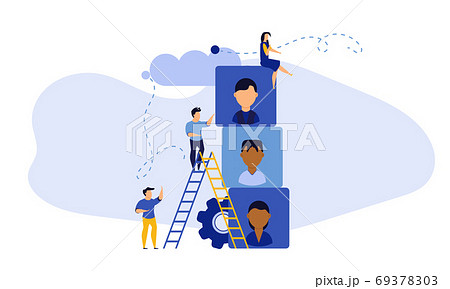 Job career business success agency audience vector illustration. 69378303