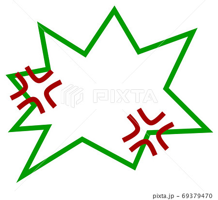 怒っている吹出しのイラスト 69379470