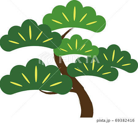 可愛いくてシンプルな松の木のイラストのイラスト素材