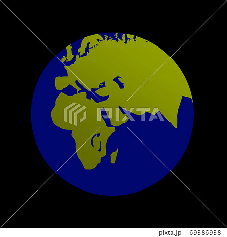 宇宙から見た地球のイラスト イメージ のイラスト素材