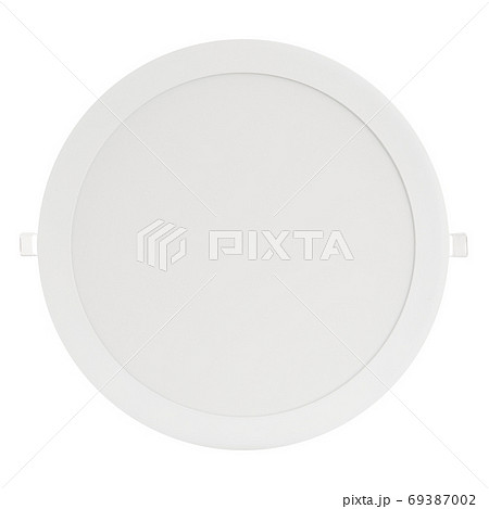 round led lamp for false ceiling, with frosted glass, on a white background 69387002
