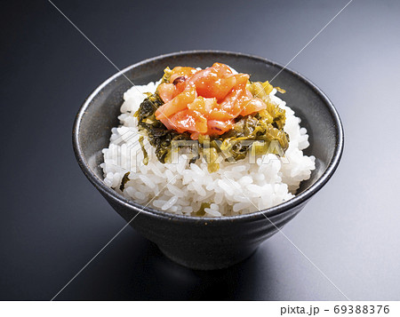いか明太子高菜漬のせごはん 69388376