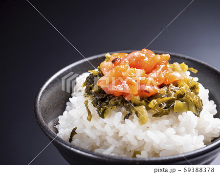 いか明太子高菜漬のせごはん 69388378