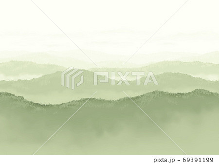 山の稜線のイラスト素材