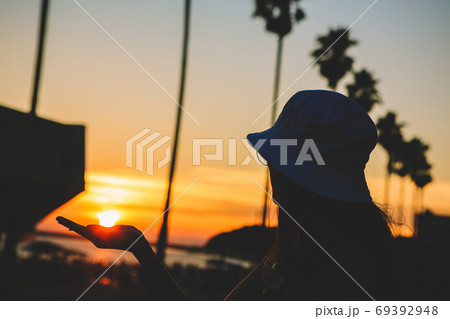 手乗りsunset 69392948