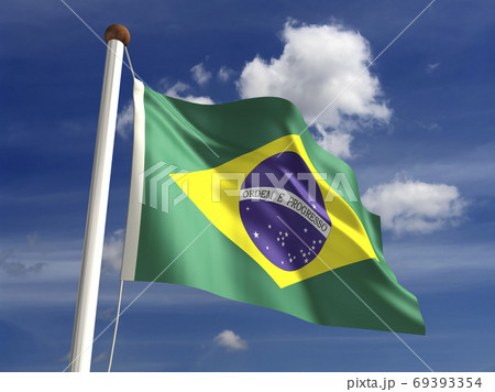 Brazilian flag (with clipping path) Brazilian flag (with clipping path) 69393354