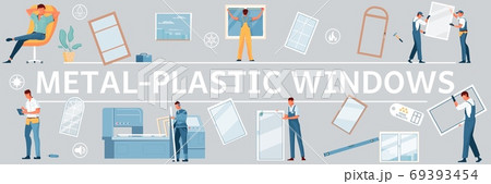 Plastic Windows Flat Pattern  69393454