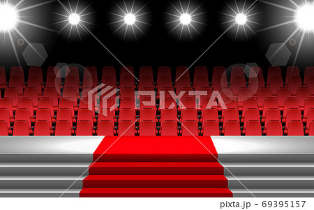 spotlight on the stage in the hall 69395157