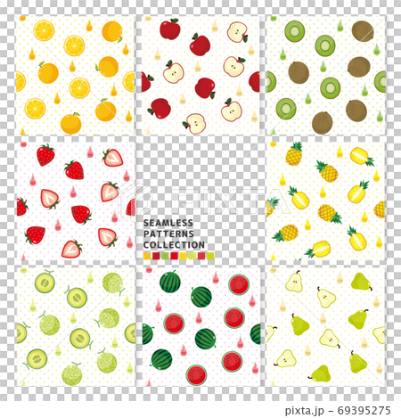 果物のシームレスパターンセット 69395275