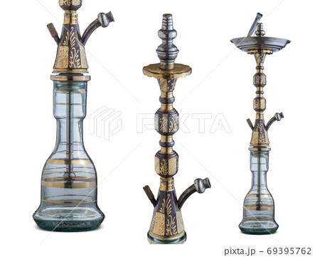 Traditional hookah set, isolated on white background 69395762