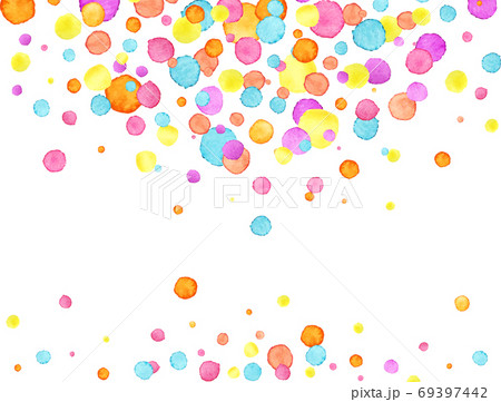 Confetti background. Watercolor confetti design. Party concept. Vector illustration 69397442