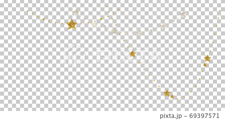 Gold and silver star motif decoration illustration Gold and silver star motif decoration illustration 69397571