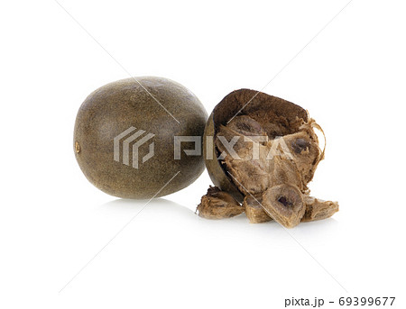 Luo han guo fruit on white background 69399677