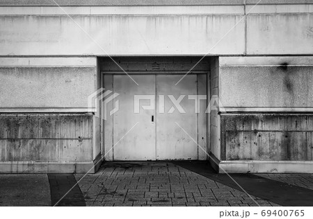 Metal door in a warehouse Metal door in a warehouse 69400765