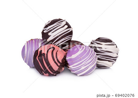 fancy ball brownies isolated on white background fancy ball brownies isolated on white background 69402076