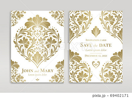 White luxury invitation card design. White luxury invitation card design. 69402171