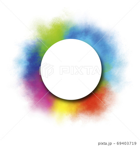 Holi festival banner design of colorful splashing with copy spac 69403719