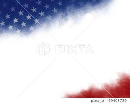 USA or american flag watercolor brush stroke on white background 69403720