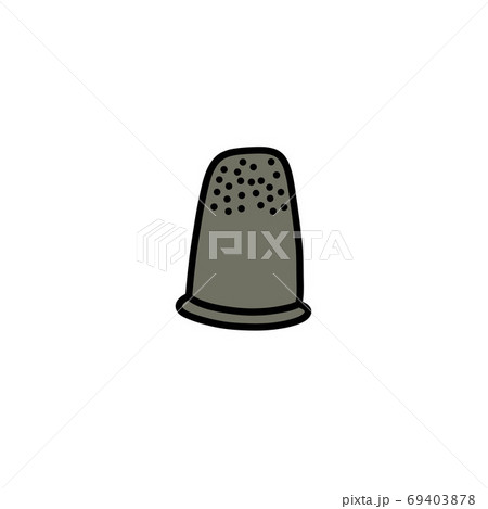 thimble for sewing doodle icon, vector thimble for sewing doodle icon, vector 69403878