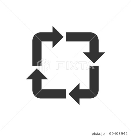 Arrows circulation vector symbol isolated on white background Arrows circulation vector symbol isolated on white background 69403942
