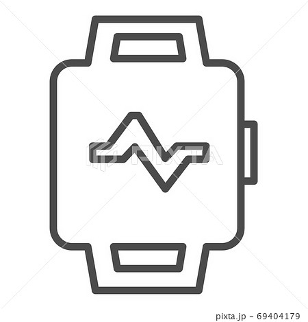 Vector fitness and smart watch line icon. Symbol and sign illustration design. Isolated on white background Vector fitness and smart watch line icon. Symbol and sign illustration design. Isolated on white background 69404179
