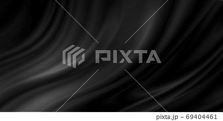 Black luxury fabric background with copy space 69404461