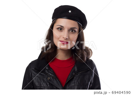 Young pretty woman Ernesto Che Guevara cosplay. 69404590