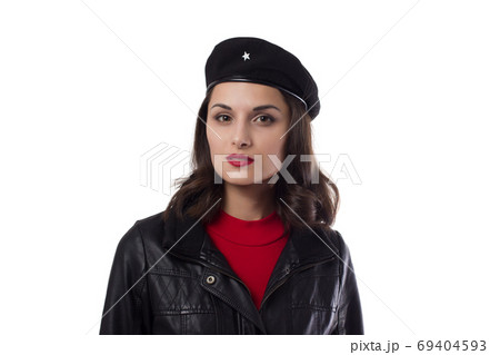 Young pretty woman Ernesto Che Guevara cosplay. 69404593