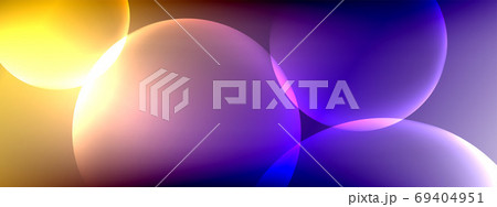 Vector abstract background liquid bubble circles on fluid gradient with shadows and light effects. Shiny design templates for text 69404951