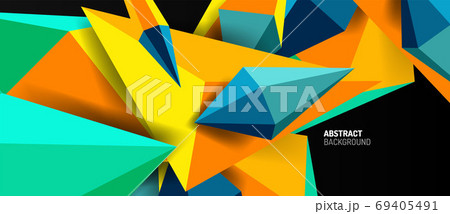 3d low poly abstract shape background vector illustration 69405491