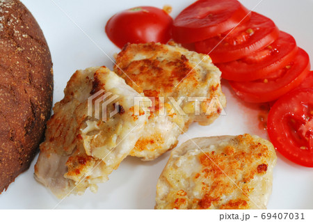 Fried chicken fillet. Fried chicken fillet. 69407031
