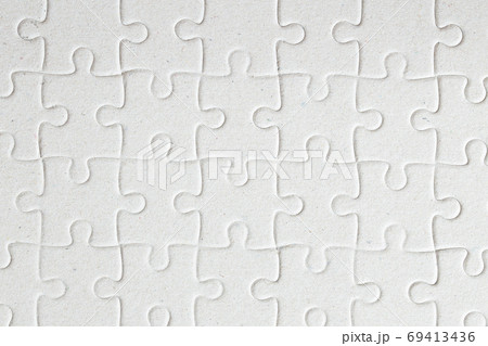 Top view of the set white puzzle jigsaw Top view of the set white puzzle jigsaw 69413436