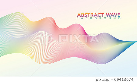 Rainbow Abstract Wave Line Background Design Vector, Spectrum Fr 69413674